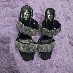 Juicy Couture Black and Silver Women's Shoes